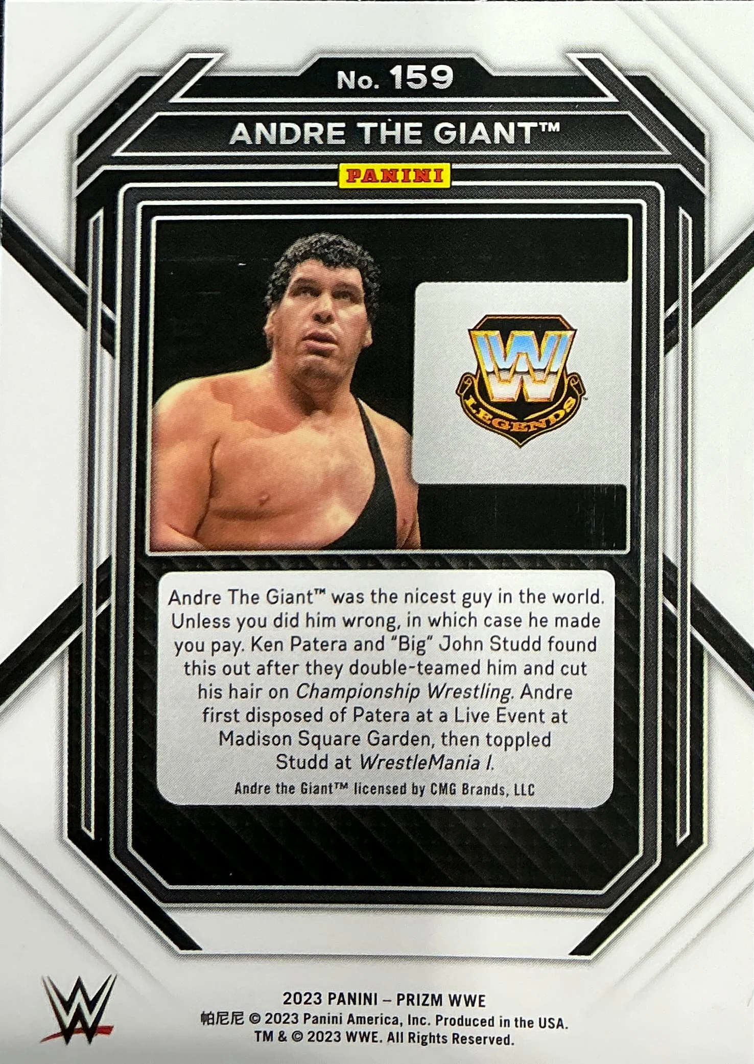 Andre Prizm #159 Trading Card - Image 2
