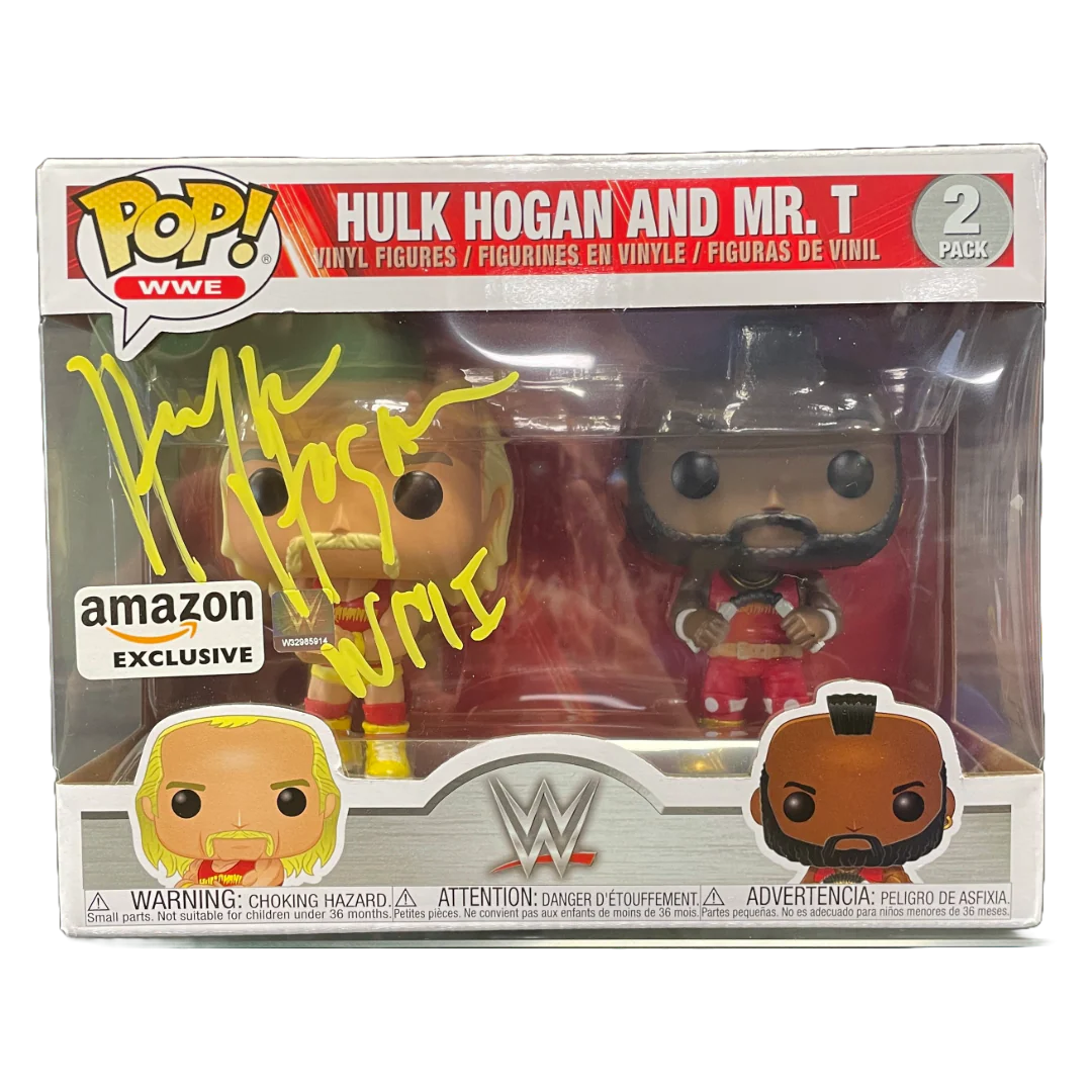 Signed Hulk Hogan & Mr. T Hulkamania “Amazon Exclusive" (51720) Funko Pop! 2 pack