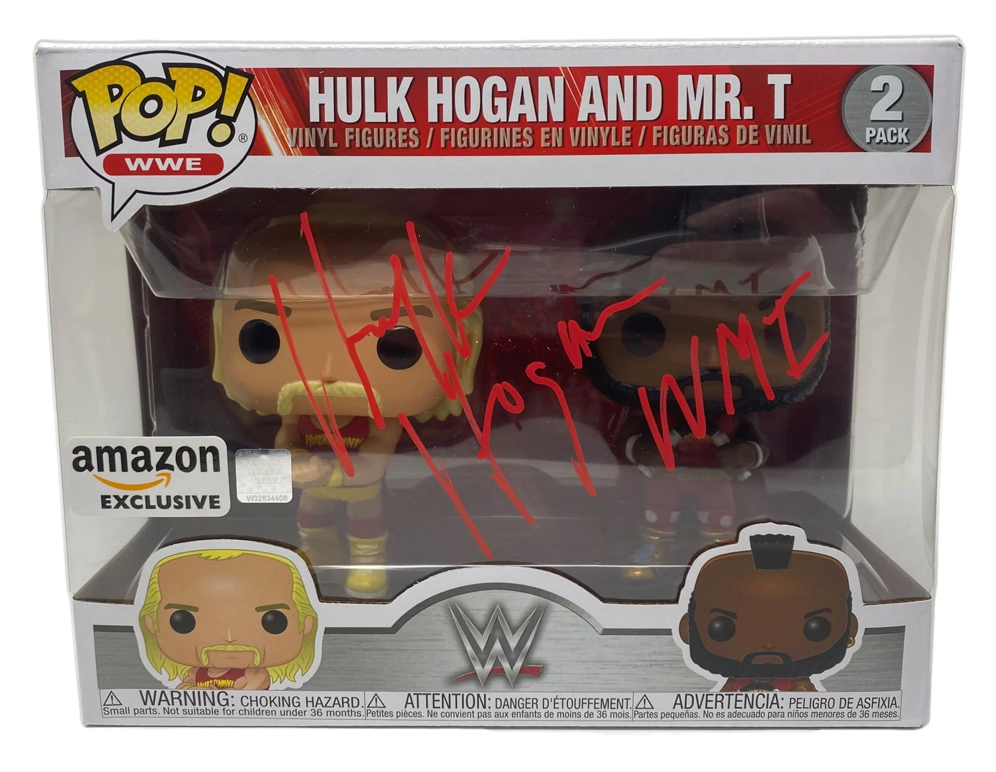 Signed Hulk Hogan & Mr. T Hulkamania “Amazon Exclusive" (51720) Funko Pop! 2 pack - Image 2