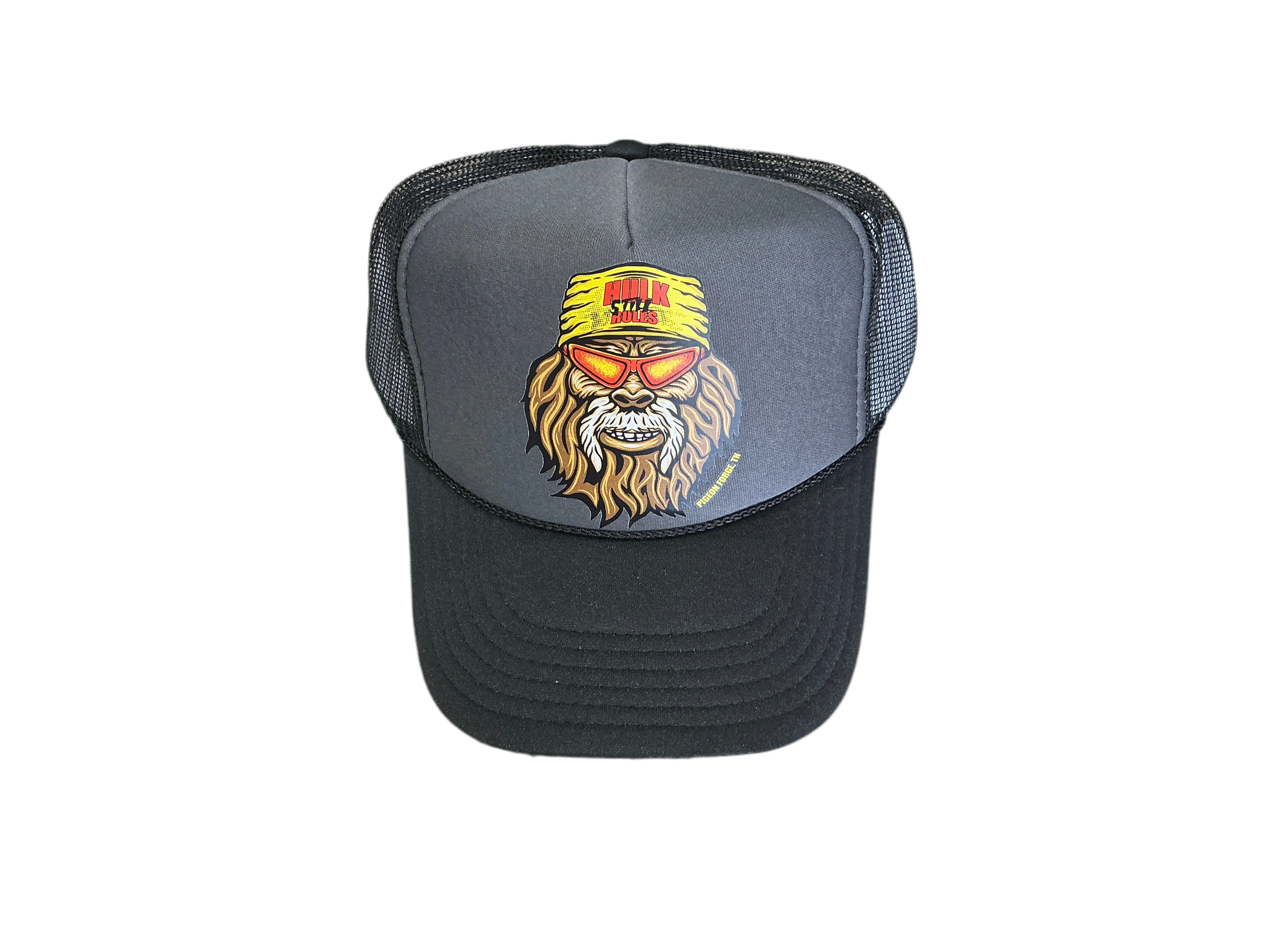Black/Gray Hulk Still Rules Hulksquatch Trucker Hat - Image 2