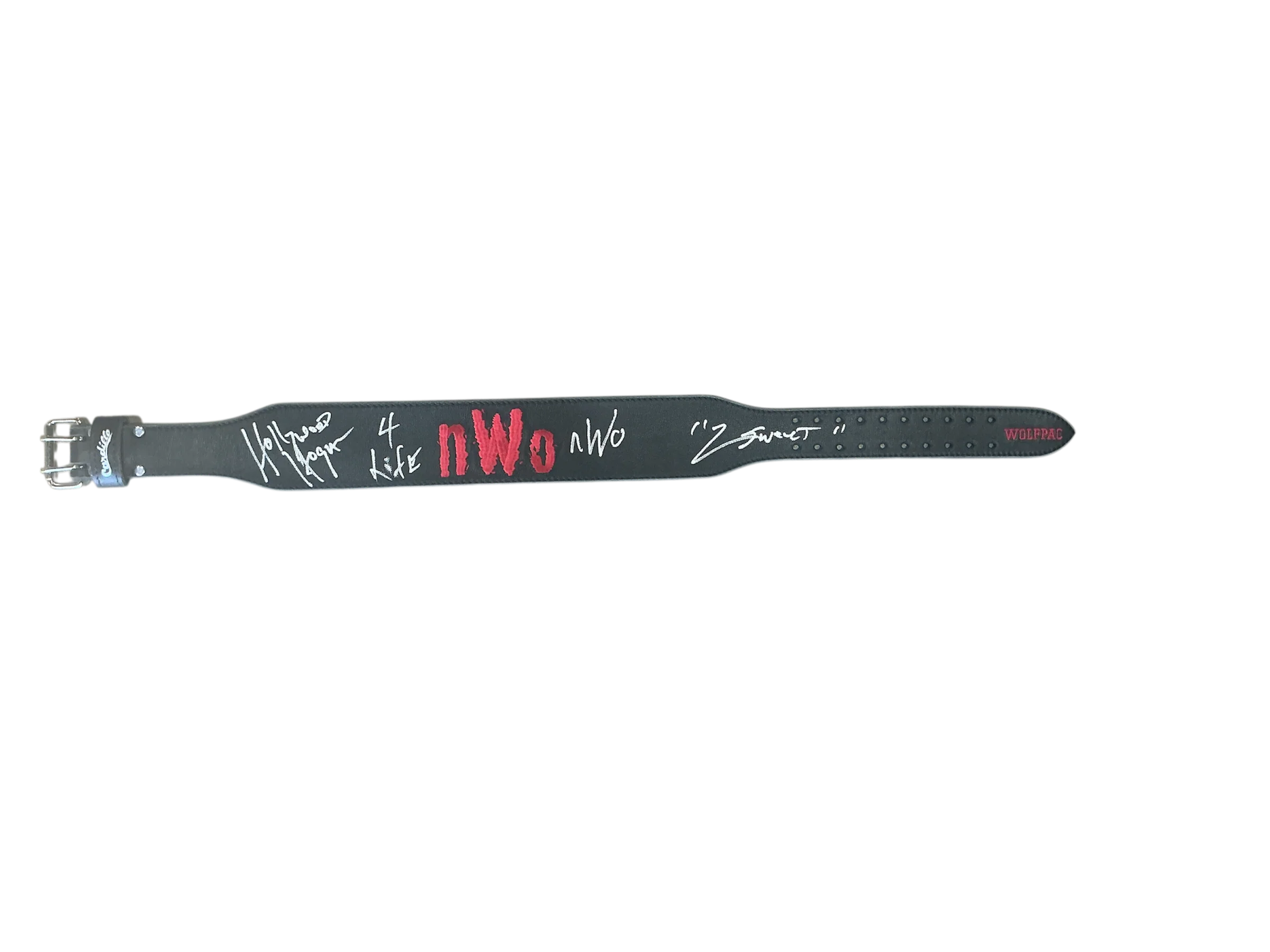 Black nWo Wolfpac Cardillo Weight Belt Signed