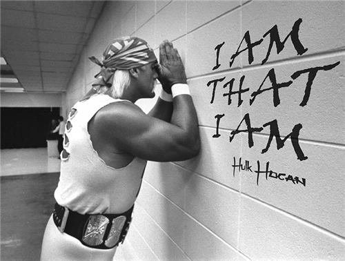 Black & White Hulk Hogan Praying I Am That I Am 16x20 Poster Unsigned