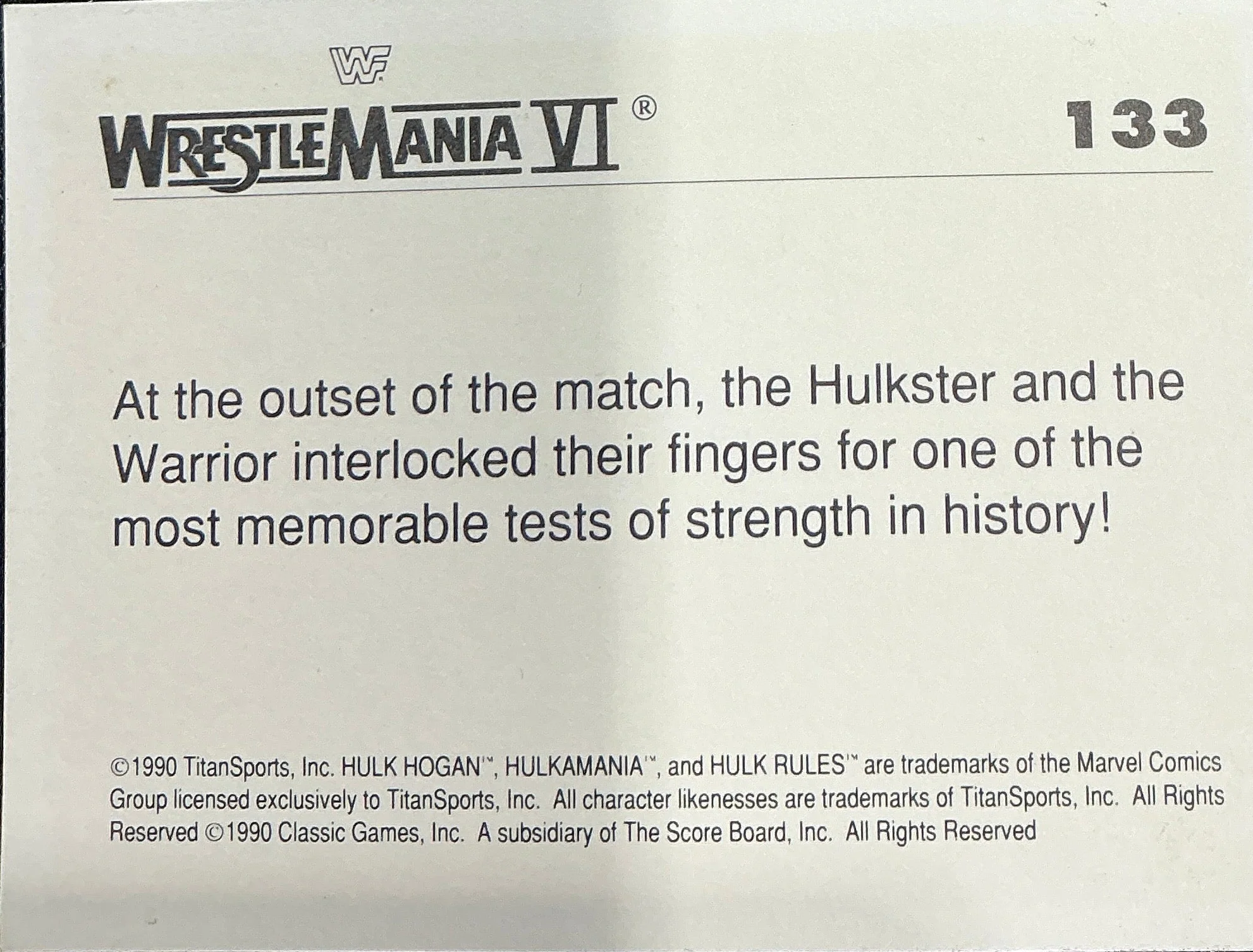 Consignment SR - Signed Classic WWE WrestleMania #133 Trading Card - Image 2