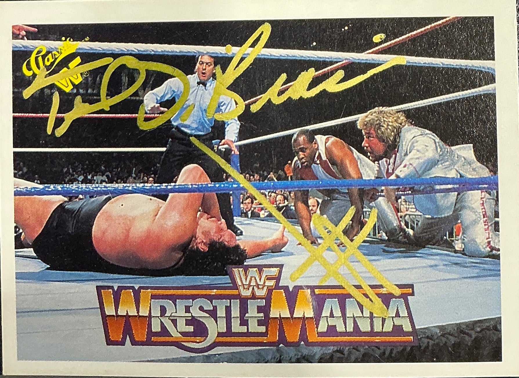 Consignment SR - Signed Ted DiBiase Classic WWF WrestleMania #52 Trading Card