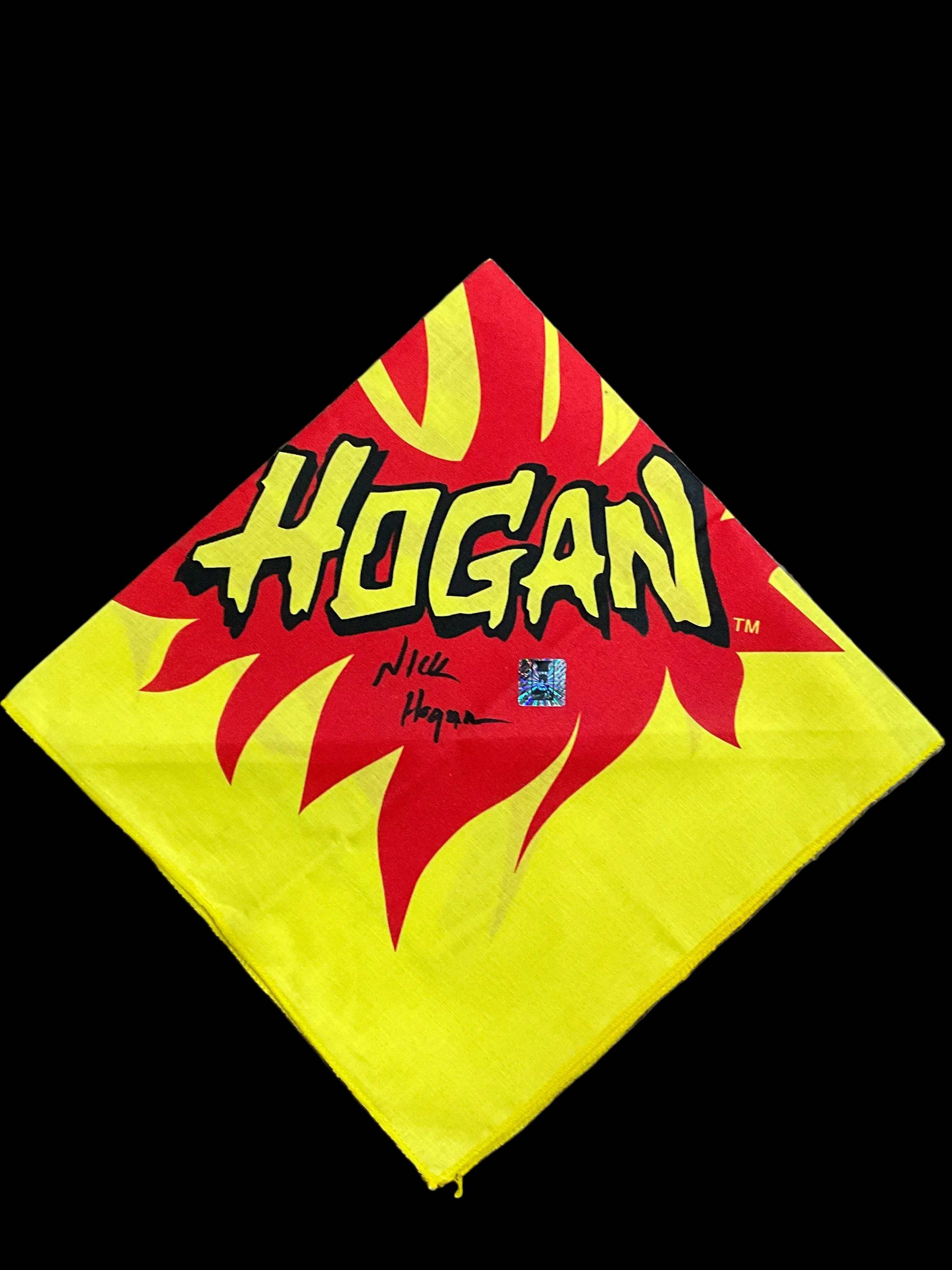 WCW Hogan Flame Bandana Signed by Nick Hogan - Image 2