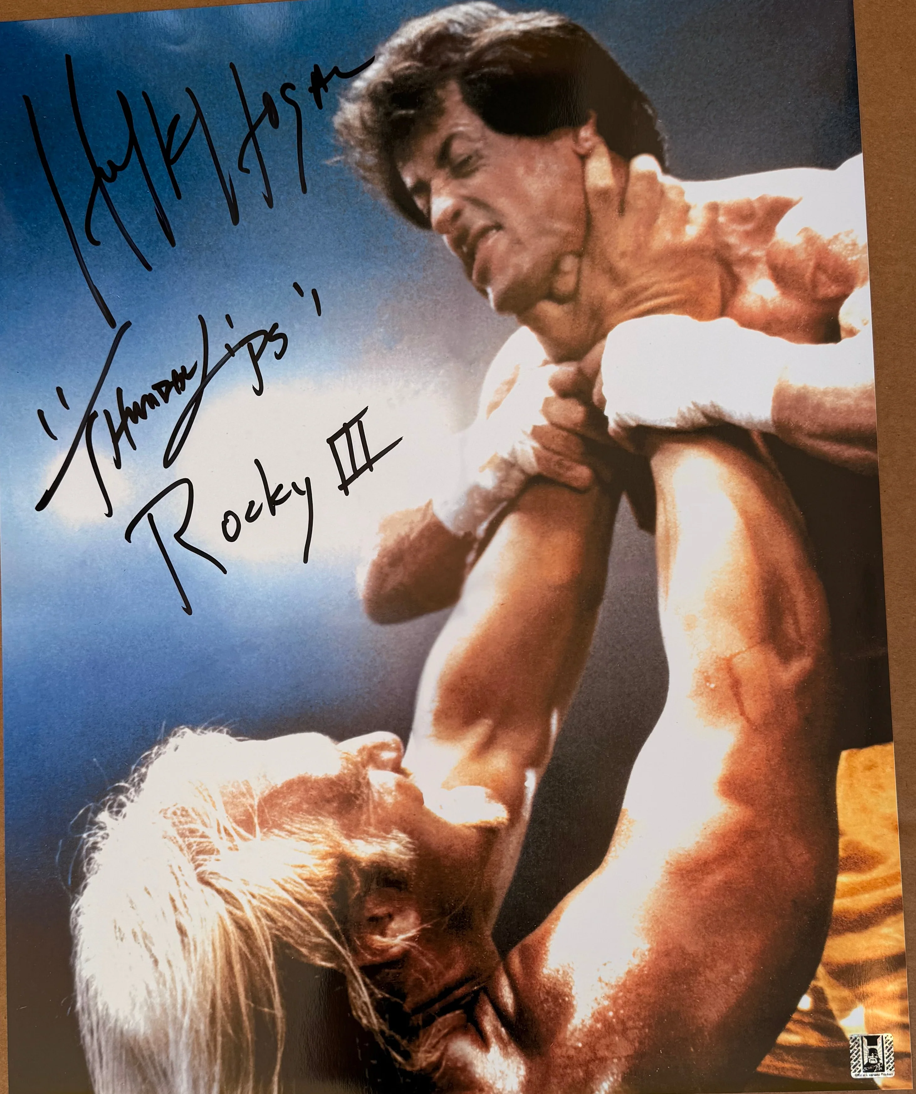 Hulk Hogan Rocky Choke Autographed 16x20 Poster - Image 2