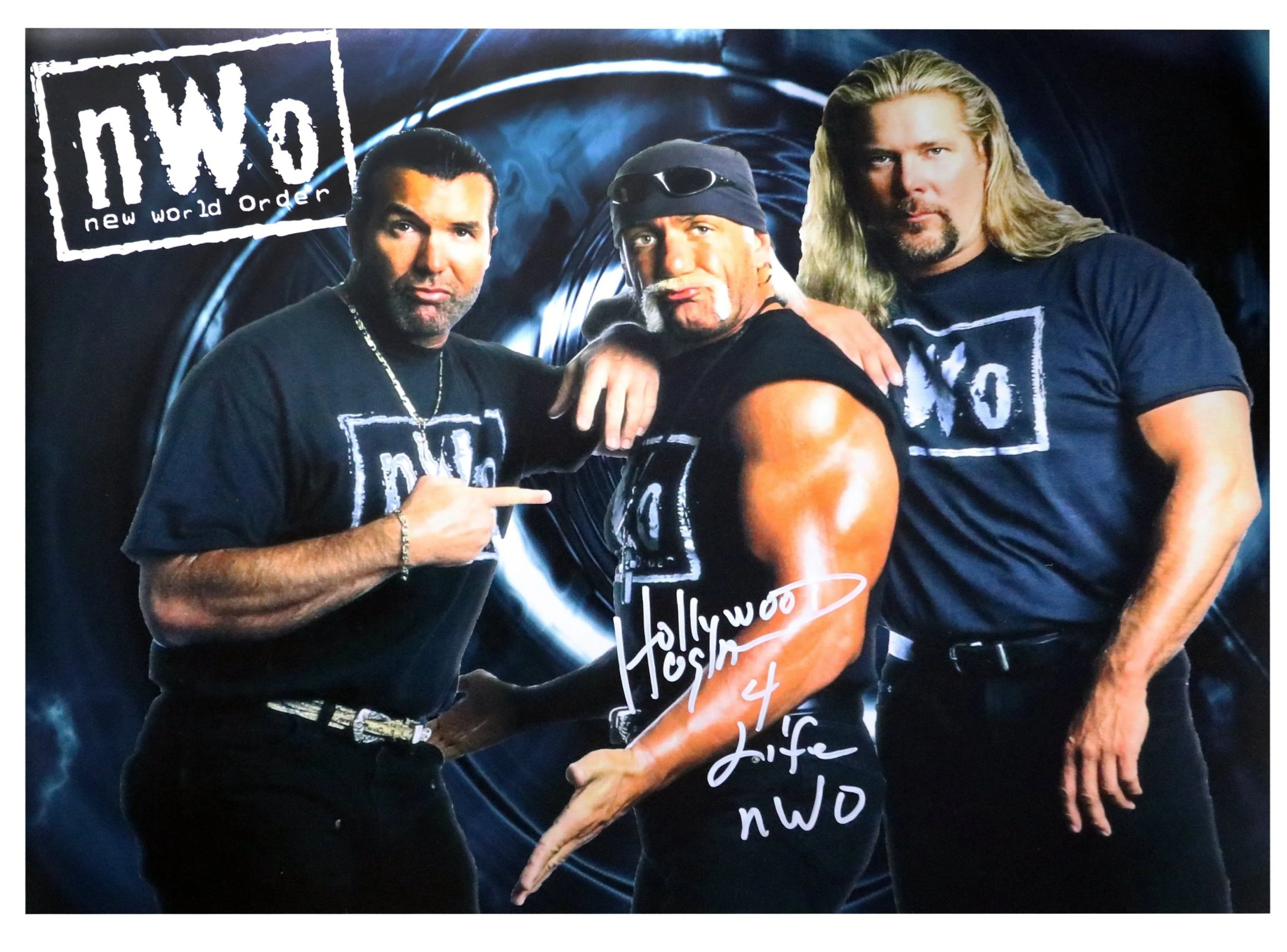 Hulk Hogan Group NWO Autographed 16x20 Poster