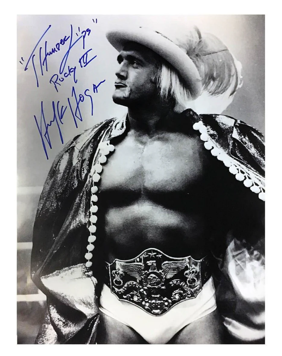 Hulk Hogan Thunderlips Black and White Poster Signed 16x20