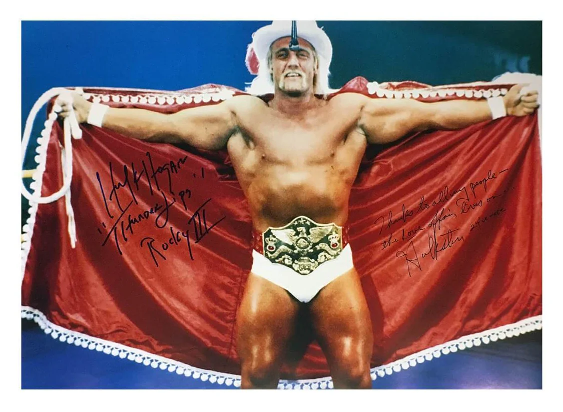 Hulk Hogan "Thunderlips" Autographed 18x24 Poster