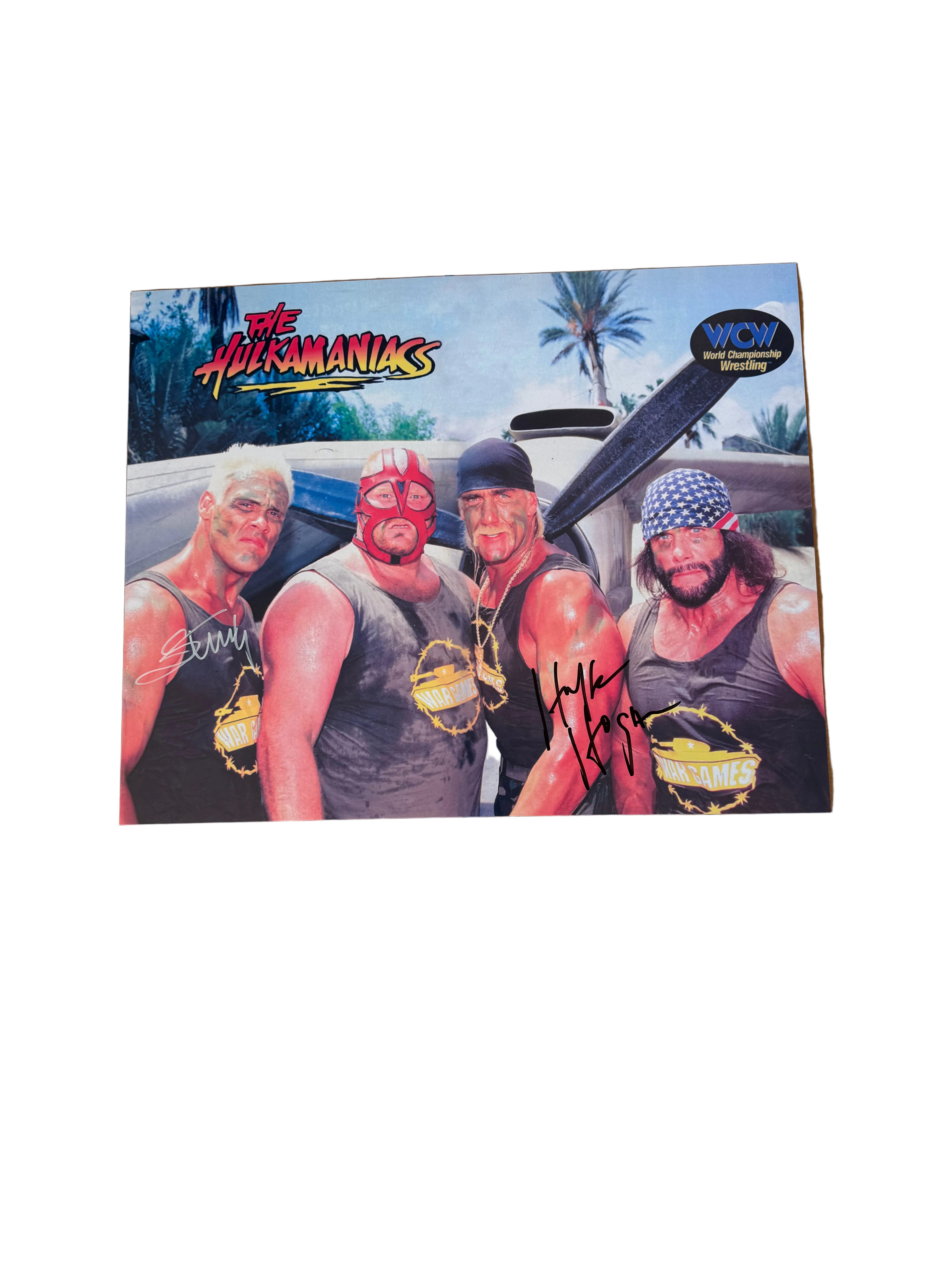 Hulkamaniacs War Games Hulk & Sting Autographed 16x20 Poster - Image 2