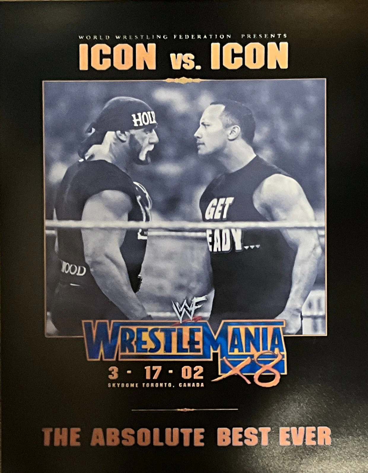 Icon Vs Icon Hollywood Hogan And The Rock 16x20 Poster Unsigned