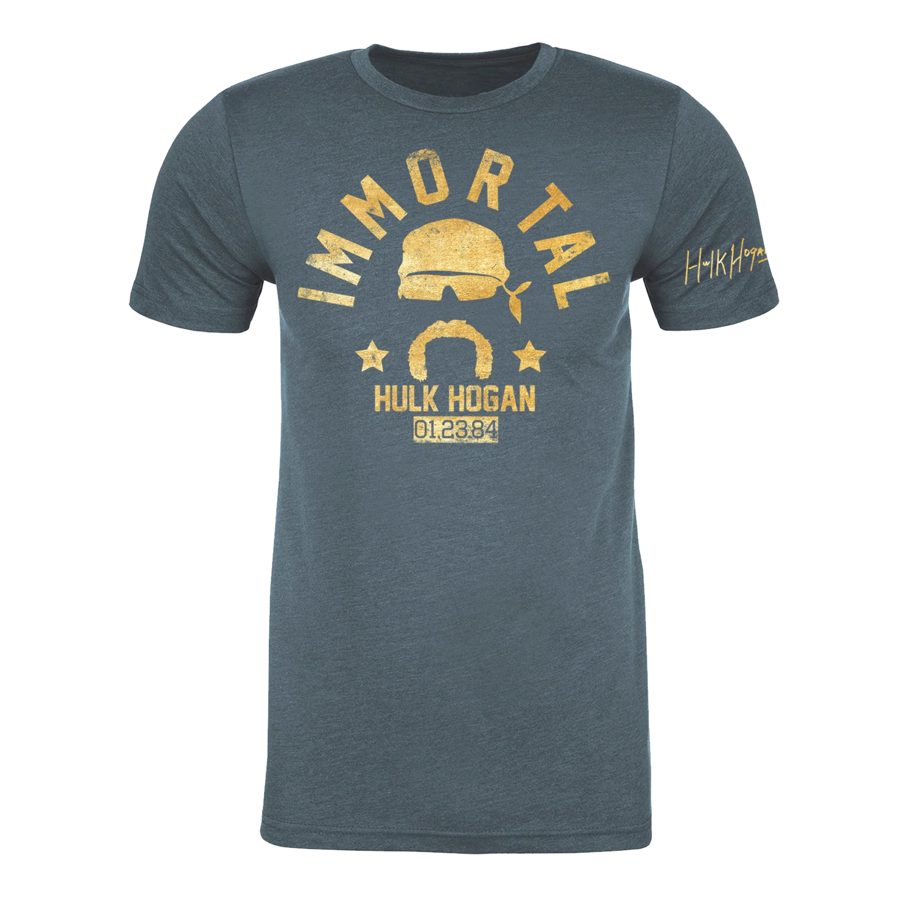 Slate Blue Gold Foil Immortal Adult T-Shirt