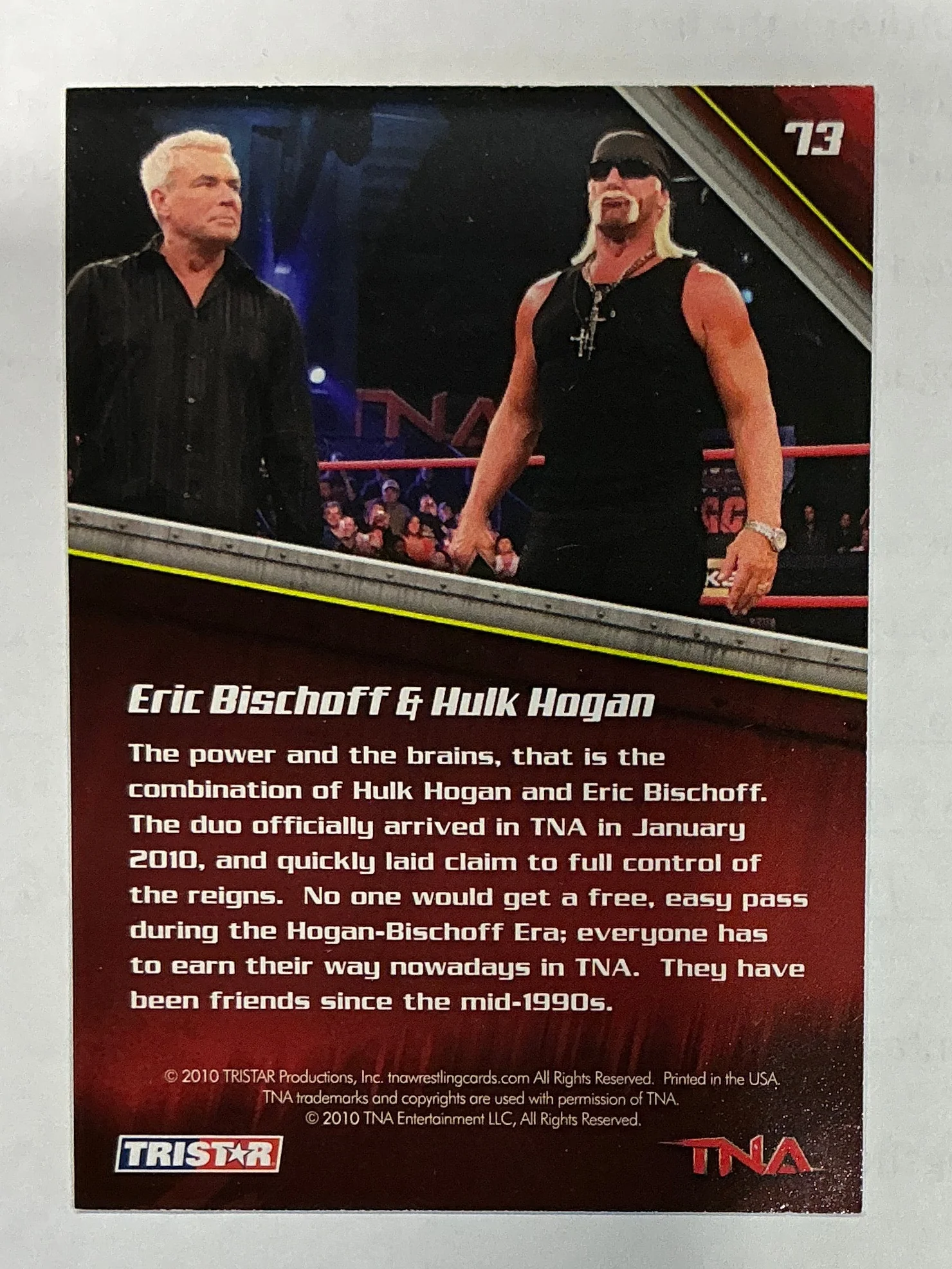 Tristar TNA Eric Bischoff & Hulk Hogan #73 Trading Card - Image 2