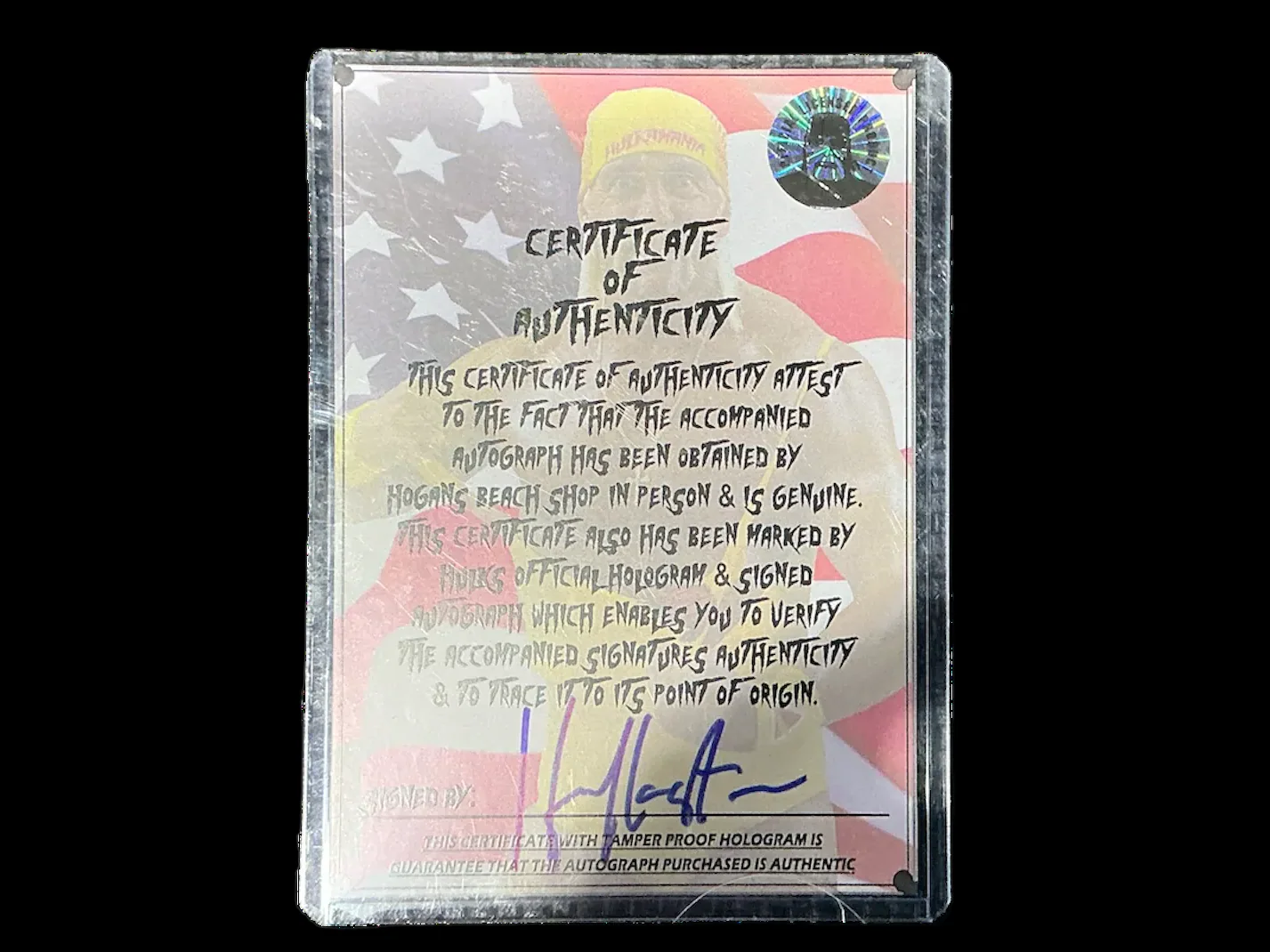 Topps Hollywood Hogan 1998 Bandi Signed Trading Card - Image 2