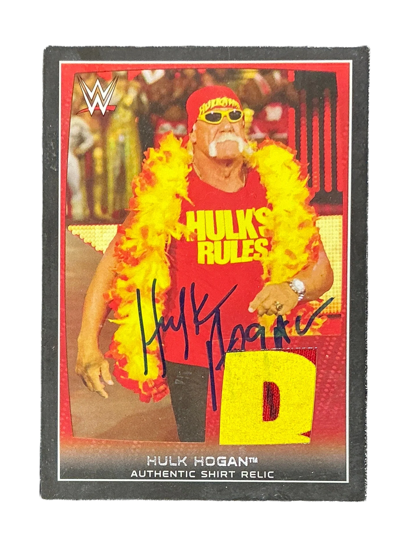Topps WWE Shirt Relic 1 of 1 Hulk Hogan Autographed Trading Card - Image 2