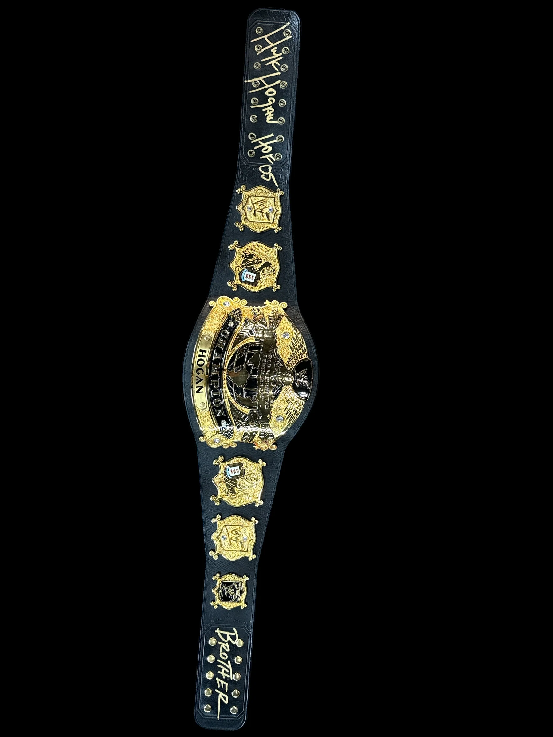 24kt Gold Plated Hulk Hogan Undisputed World Heavyweight Championship SIGNED Replica Title Belt - Image 2