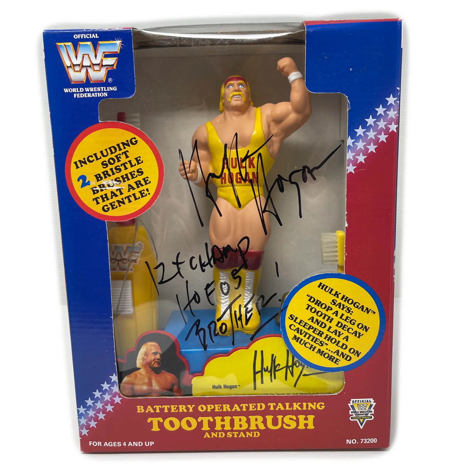 WWF Battery Operated Hulk Hogan Autographed Toothbrush
