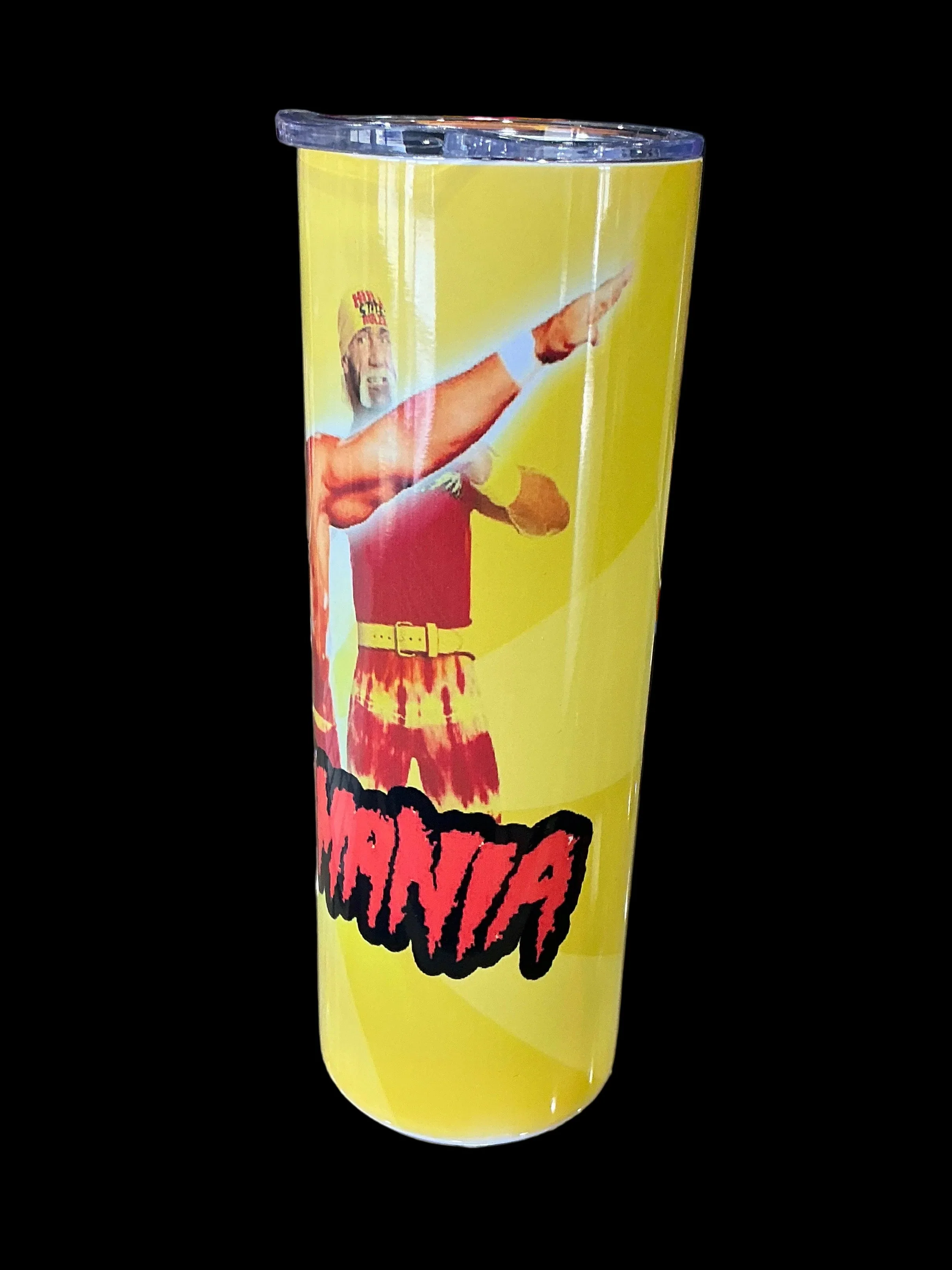 Yellow Hulkamania 20oz Skinny Aluminum Tumbler - Image 2