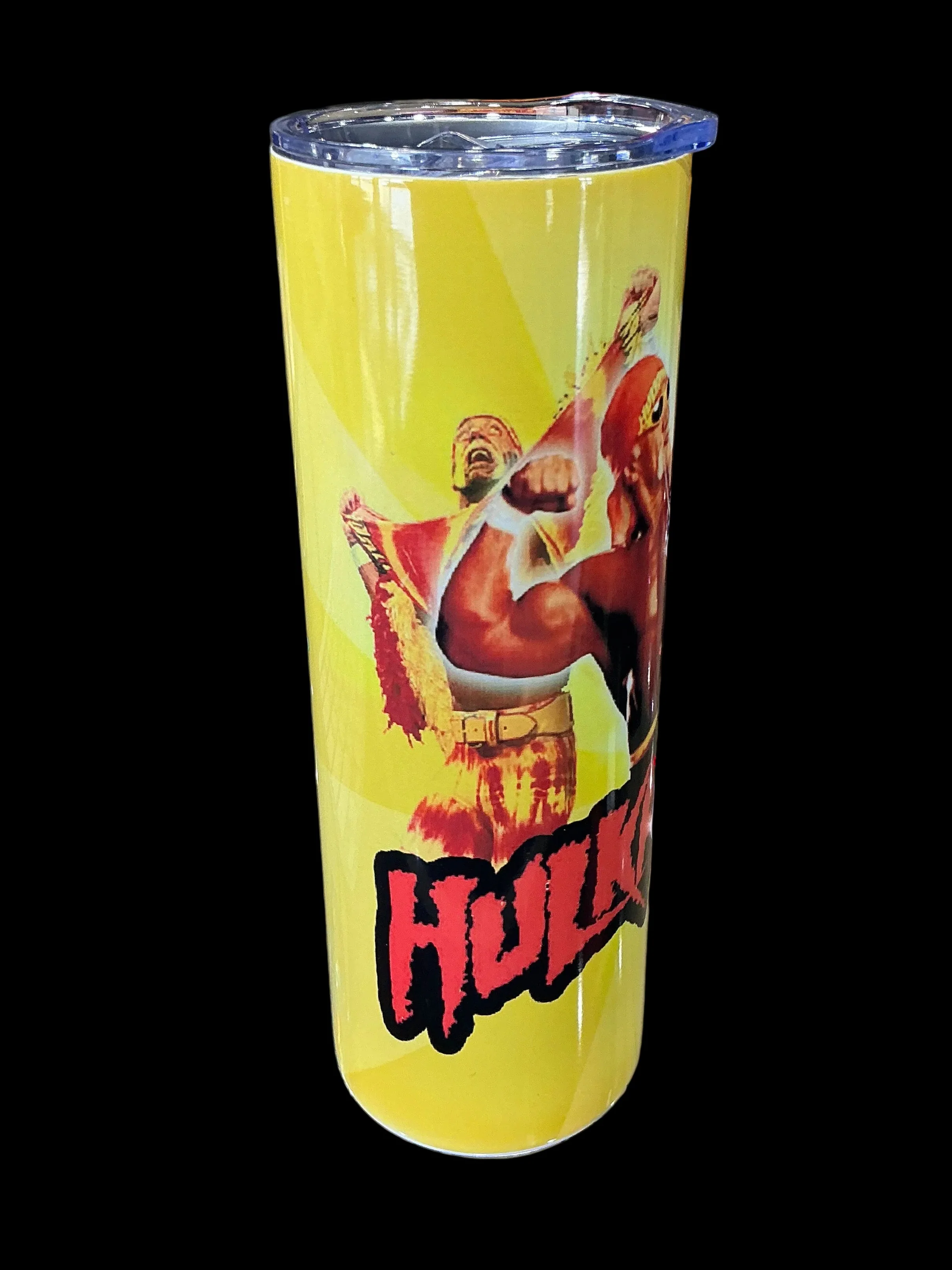 Yellow Hulkamania 20oz Skinny Aluminum Tumbler - Image 3